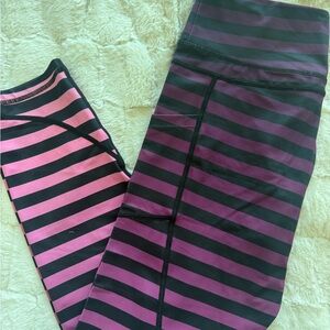Striped Pink and Purple Women's leggings zyia